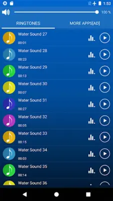 Water Sound Ringtones android App screenshot 7