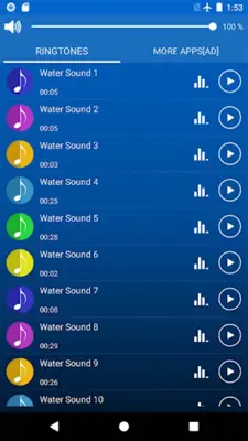 Water Sound Ringtones android App screenshot 8